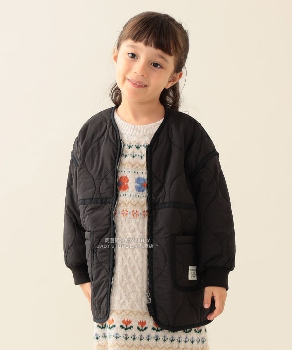 日本童裝 BEAMS mini 絎縫拉鍊外套 90-150cm 男童款/女童款 秋冬季  (適合初秋、香港平均溫度、寒冷天氣）OUTERWEAR 