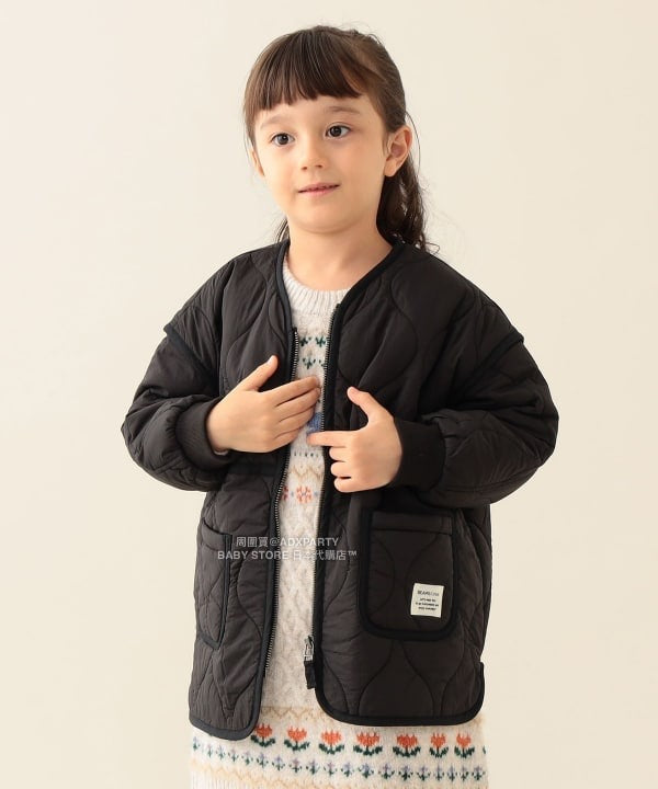 日本童裝 BEAMS mini 絎縫拉鍊外套 90-150cm 男童款/女童款 秋冬季  (適合初秋、香港平均溫度、寒冷天氣）OUTERWEAR 
