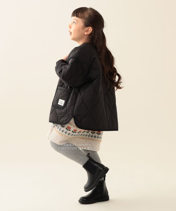 日本童裝 BEAMS mini 絎縫拉鍊外套 90-150cm 男童款/女童款 秋冬季  (適合初秋、香港平均溫度、寒冷天氣）OUTERWEAR 