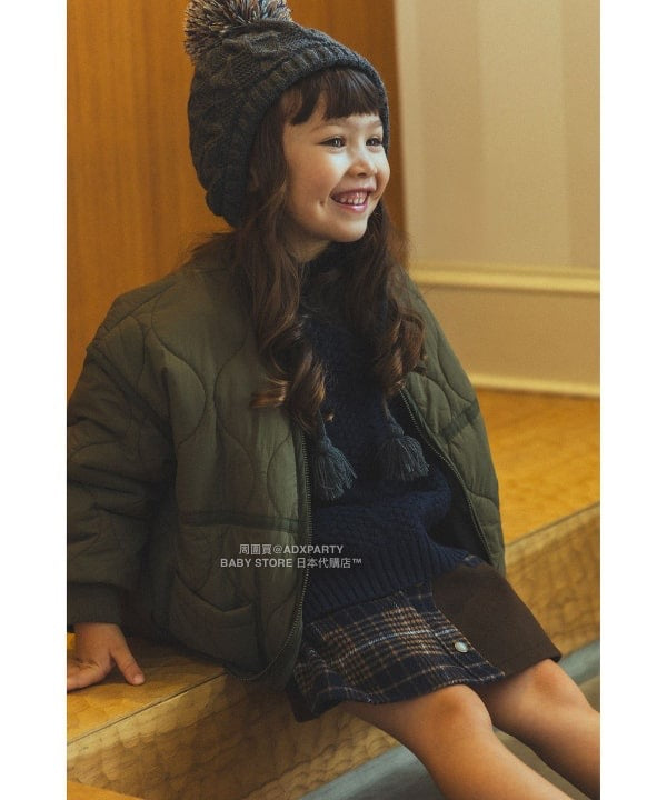 日本童裝 BEAMS mini 絎縫拉鍊外套 90-150cm 男童款/女童款 秋冬季  (適合初秋、香港平均溫度、寒冷天氣）OUTERWEAR 