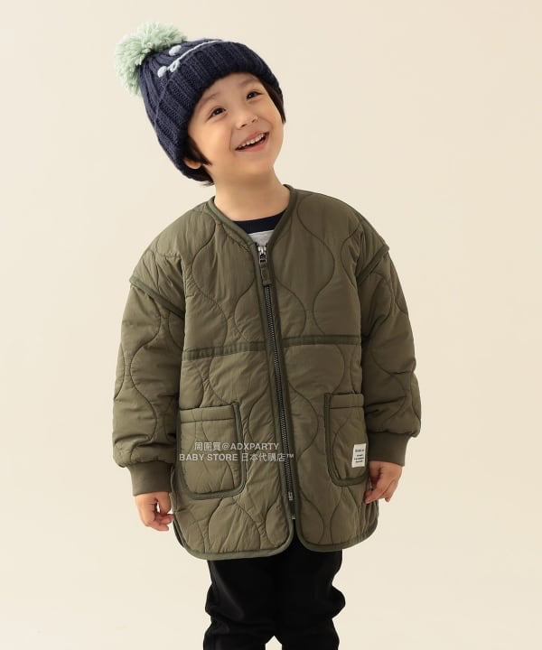 日本童裝 BEAMS mini 絎縫拉鍊外套 90-150cm 男童款/女童款 秋冬季  (適合初秋、香港平均溫度、寒冷天氣）OUTERWEAR 