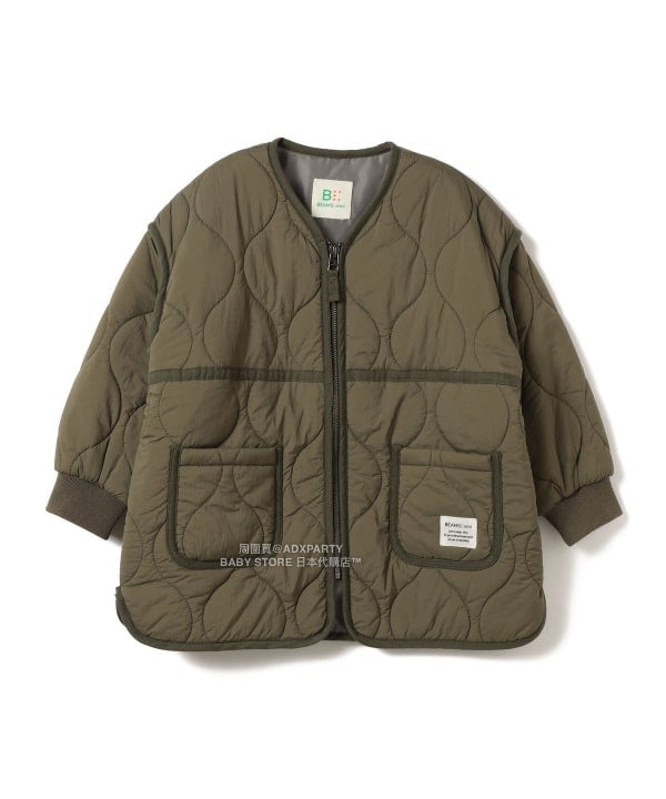 日本童裝 BEAMS mini 絎縫拉鍊外套 90-150cm 男童款/女童款 秋冬季  (適合初秋、香港平均溫度、寒冷天氣）OUTERWEAR 