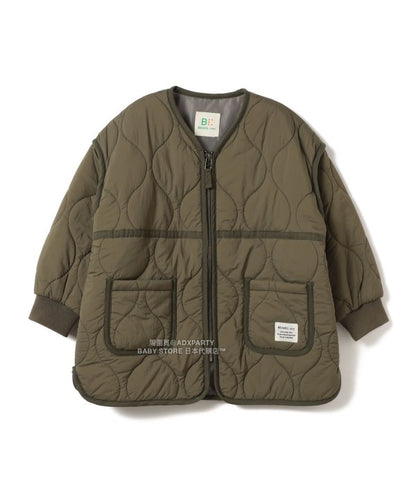 日本童裝 BEAMS mini 絎縫拉鍊外套 90-150cm 男童款/女童款 秋冬季  (適合初秋、香港平均溫度、寒冷天氣）OUTERWEAR 