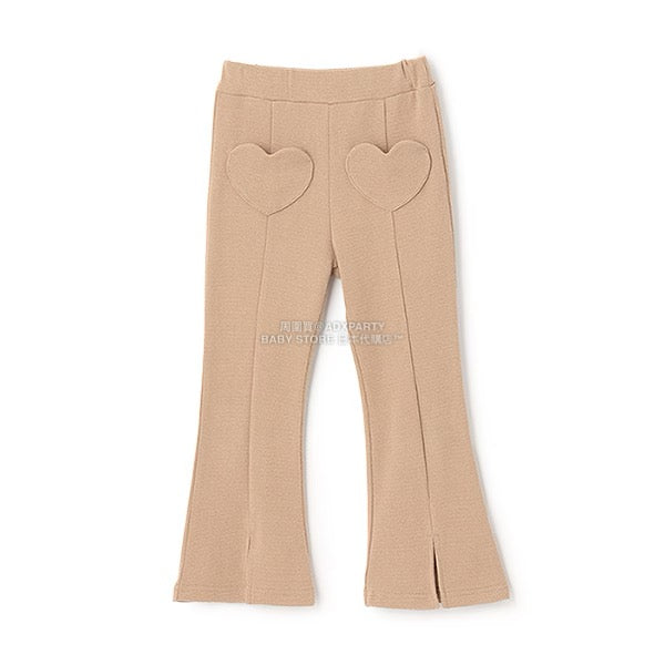 日本童裝 Ly# mine 心型口袋下擺開衩喇叭長褲 100-140cm 女童款 秋季 PANTS