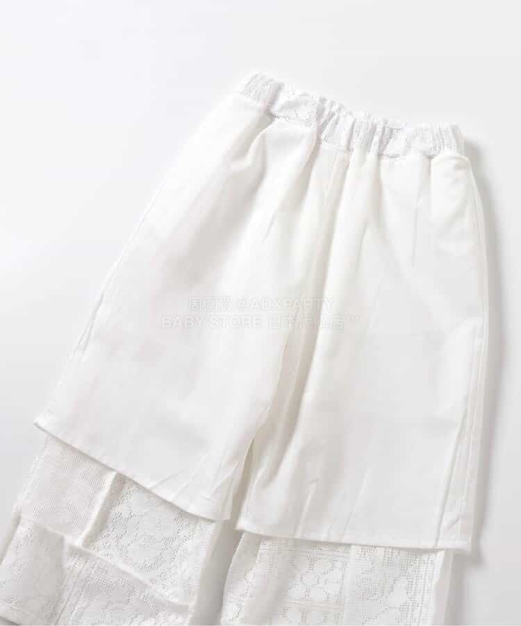 日本童裝 BREEZE 拼接蕾絲長褲 90-140cm 女童款 夏季 PANTS