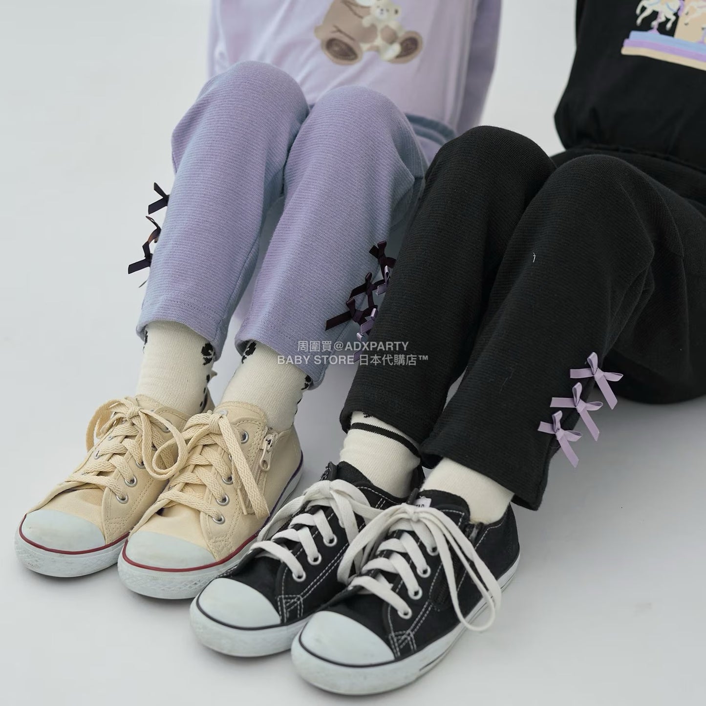 日本童裝 Ly# mine 後背荷葉邊蝴蝶結長褲 100-140cm 女童款 秋季 PANTS