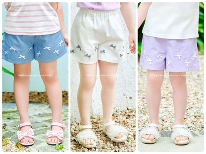 Japanese children's clothing aF#a325 bow shorts 100-160cm girls summer PANTS