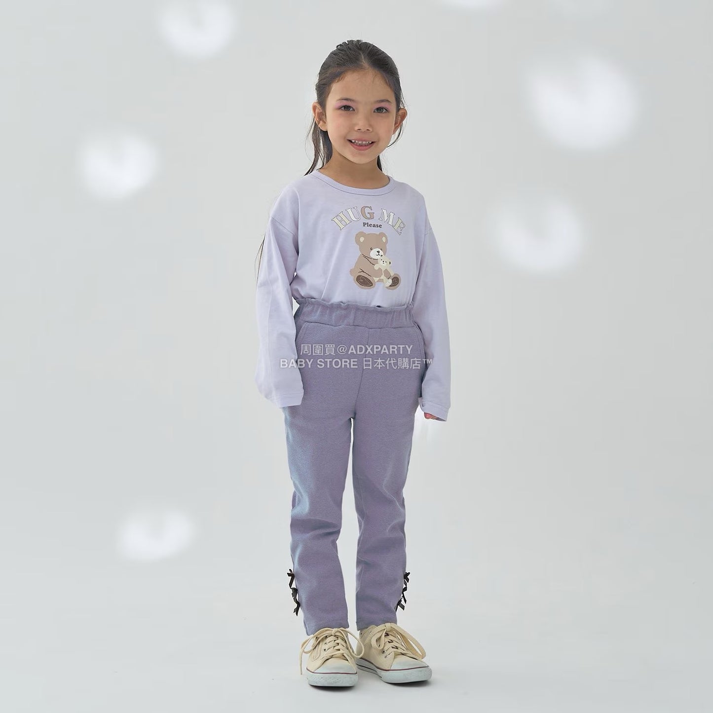 日本童裝 Ly# mine 後背荷葉邊蝴蝶結長褲 100-140cm 女童款 秋季 PANTS