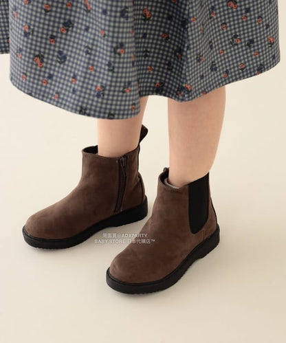 日本直送 BEAMS mini 麂皮短靴 16-19cm 鞋系列 其他品牌