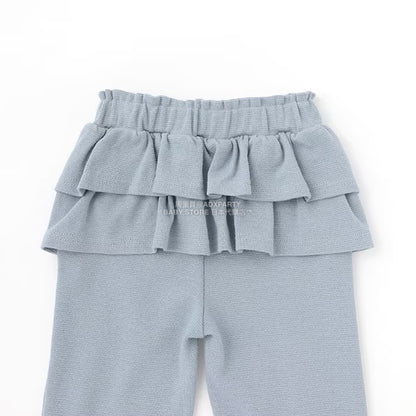 日本童裝 Ly# mine 後背荷葉邊蝴蝶結長褲 100-140cm 女童款 秋季 PANTS