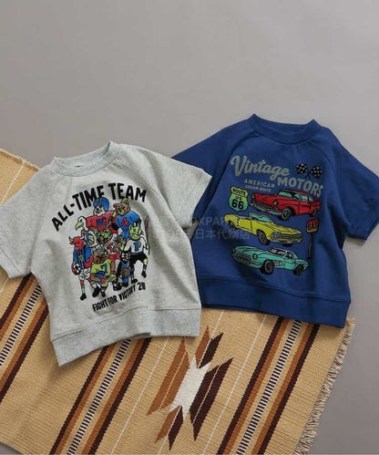 日本童裝 BREEZE 植絨圖案上衣 80-140cm 男童款 夏季 TOPS