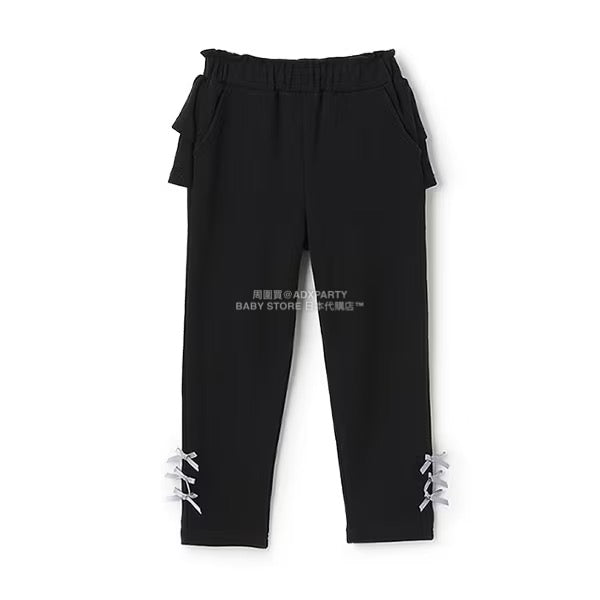 日本童裝 Ly# mine 後背荷葉邊蝴蝶結長褲 100-140cm 女童款 秋季 PANTS