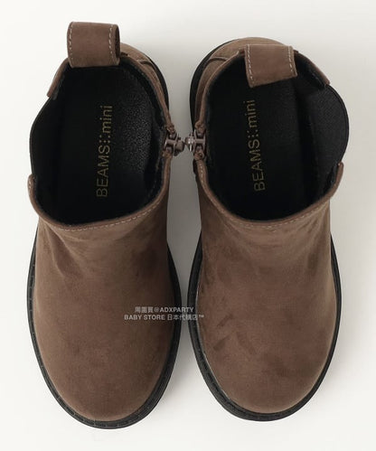 日本直送 BEAMS mini 麂皮短靴 16-19cm 鞋系列 其他品牌