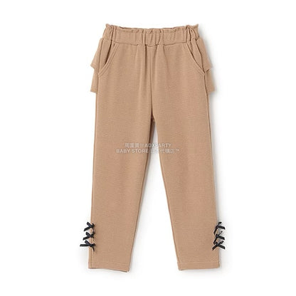 日本童裝 Ly# mine 後背荷葉邊蝴蝶結長褲 100-140cm 女童款 秋季 PANTS
