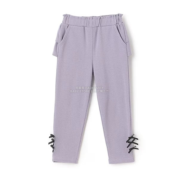 日本童裝 Ly# mine 後背荷葉邊蝴蝶結長褲 100-140cm 女童款 秋季 PANTS