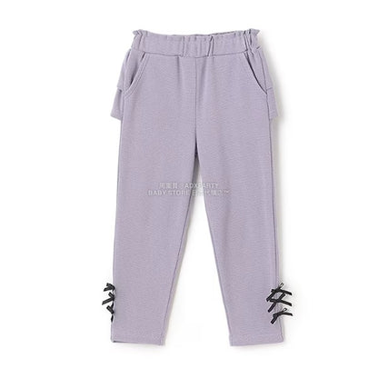 日本童裝 Ly# mine 後背荷葉邊蝴蝶結長褲 100-140cm 女童款 秋季 PANTS