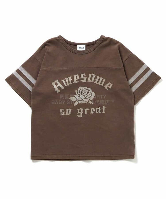 日本童裝 BREEZE 玫瑰花圖案上衣 80-140cm 男童款/女童款 夏季 TOPS