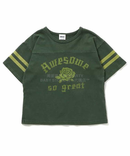 日本童裝 BREEZE 玫瑰花圖案上衣 80-140cm 男童款/女童款 夏季 TOPS