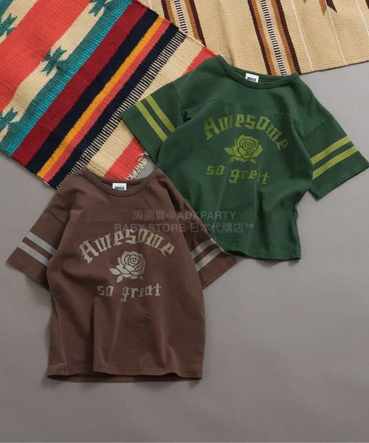 日本童裝 BREEZE 玫瑰花圖案上衣 80-140cm 男童款/女童款 夏季 TOPS