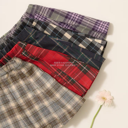 日本童裝 Ly# mine 格紋隨意百褶裙 100-150cm 女童款 秋季 SKIRTS 聖誕紅/新年紅