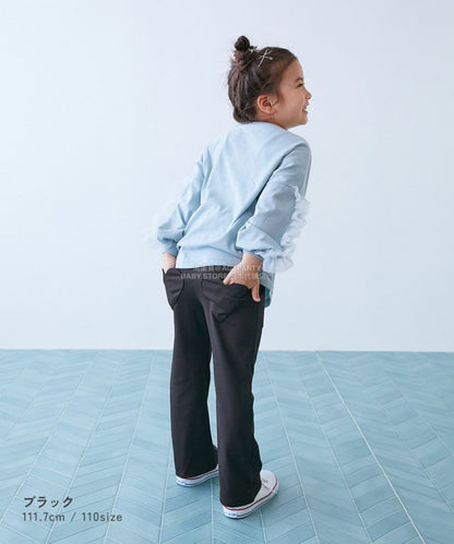 日本童裝 dev!rock 【五大易洗】心型口袋喇叭長褲 100-160cm 女童款 冬季 PANTS