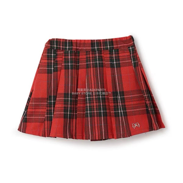 日本童裝 Ly# mine 格紋隨意百褶裙 100-150cm 女童款 秋季 SKIRTS 聖誕紅/新年紅