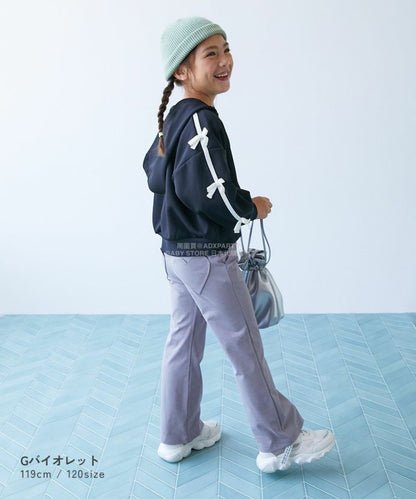 日本童裝 dev!rock 【五大易洗】心型口袋喇叭長褲 100-160cm 女童款 冬季 PANTS
