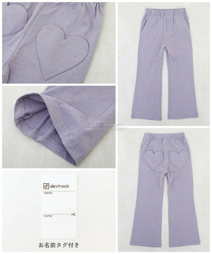 日本童裝 dev!rock 【五大易洗】心型口袋喇叭長褲 100-160cm 女童款 冬季 PANTS