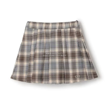 日本童裝 Ly# mine 格紋隨意百褶裙 100-150cm 女童款 秋季 SKIRTS 聖誕紅/新年紅