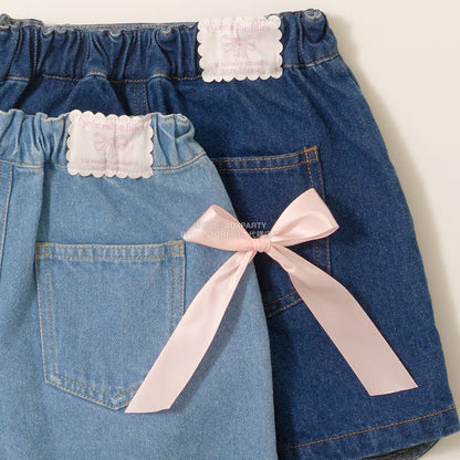 日本童裝 Ly# mine 彈性牛仔扇貝邊裙褲 100-150cm 女童款 秋季 PANTS