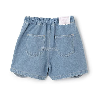 日本童裝 Ly# mine 彈性牛仔扇貝邊裙褲 100-150cm 女童款 秋季 PANTS