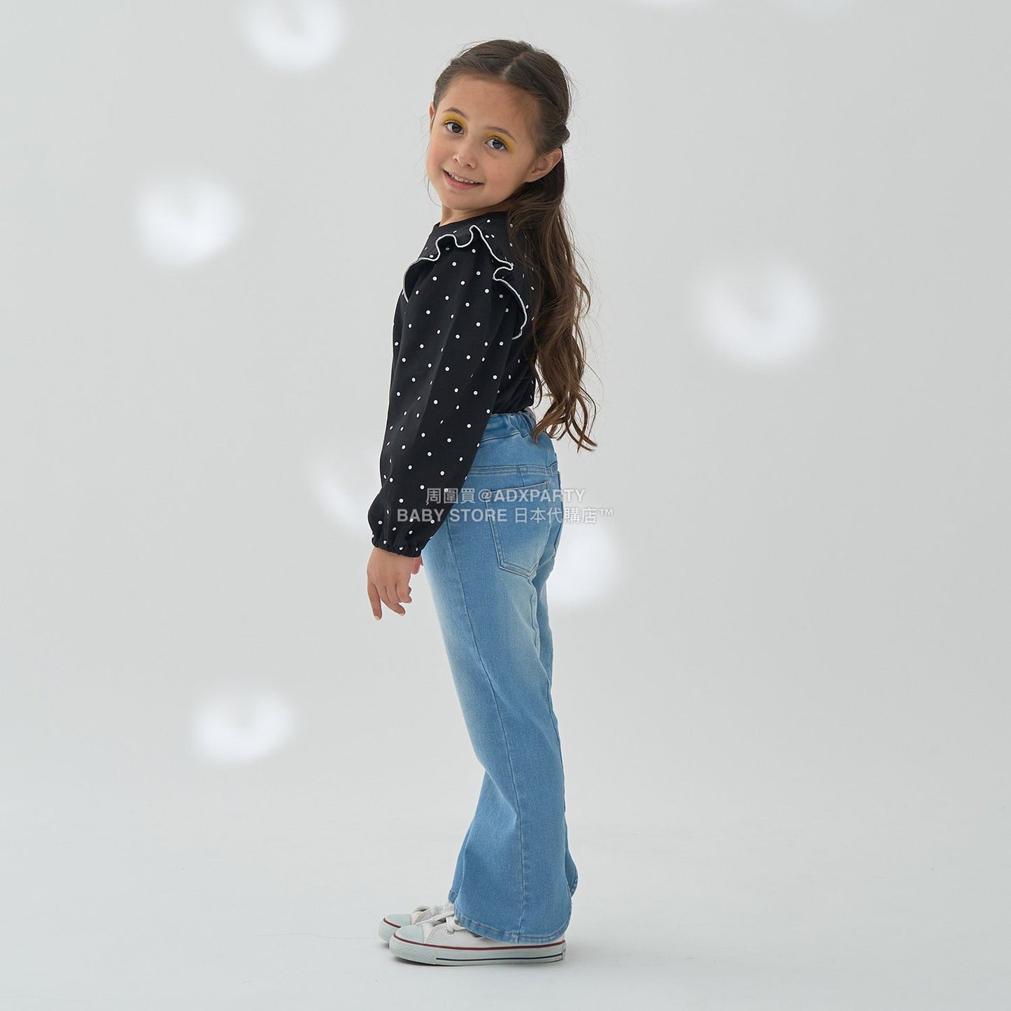 日本童裝 Ly# mine 後開衩喇叭褲 100-150cm 女童款 秋季 PANTS