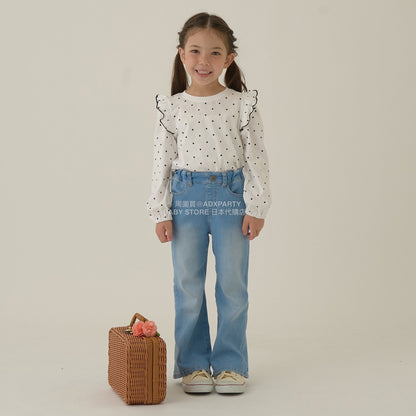 日本童裝 Ly# mine 後開衩喇叭褲 100-150cm 女童款 秋季 PANTS