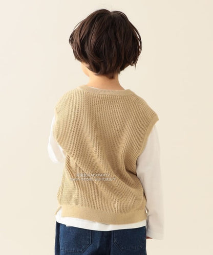 日本童裝 BEAMS mini 針織背心&長袖上衣套裝 90-150cm 男童款 秋冬季 TOPS