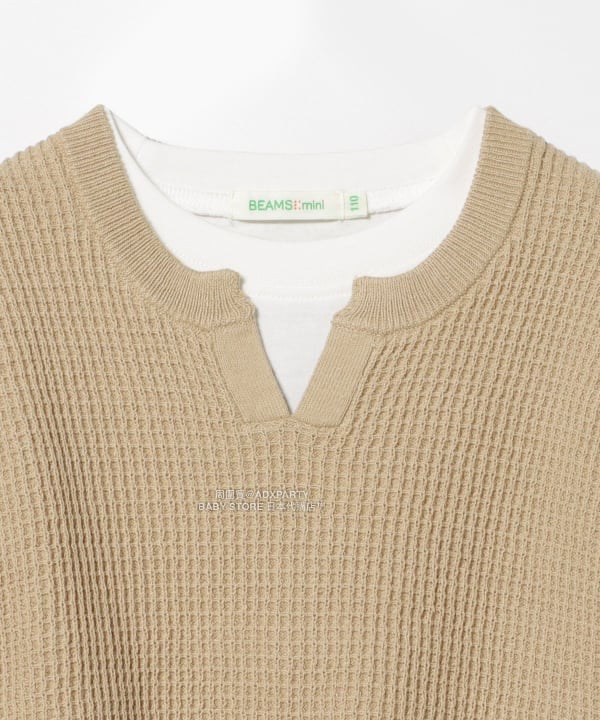 日本童裝 BEAMS mini 針織背心&長袖上衣套裝 90-150cm 男童款 秋冬季 TOPS