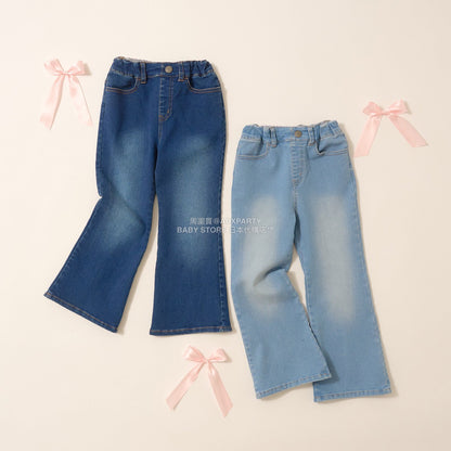 日本童裝 Ly# mine 後開衩喇叭褲 100-150cm 女童款 秋季 PANTS