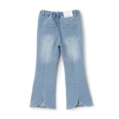 日本童裝 Ly# mine 後開衩喇叭褲 100-150cm 女童款 秋季 PANTS