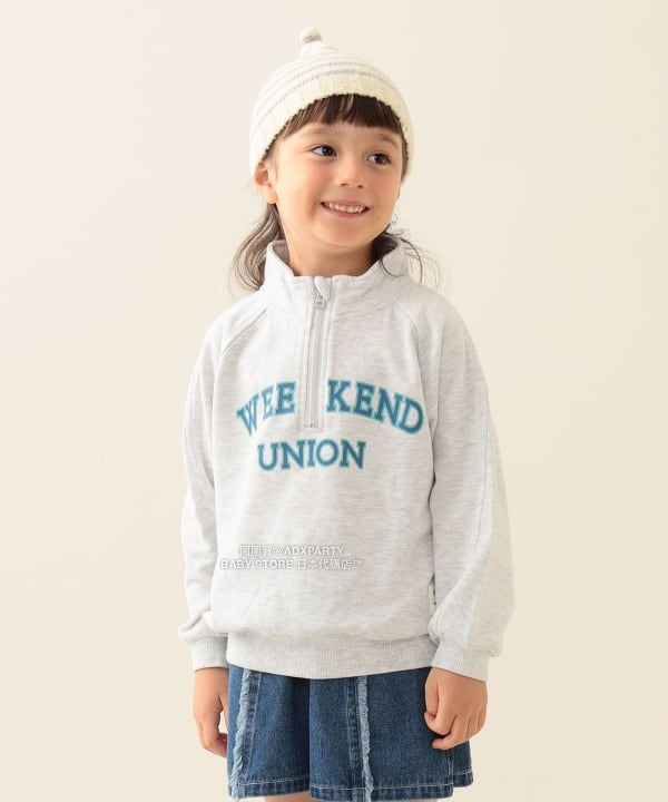 日本童裝 BEAMS mini 半拉鍊衛衣 90-140cm 男童款/女童款 秋冬季 TOPS