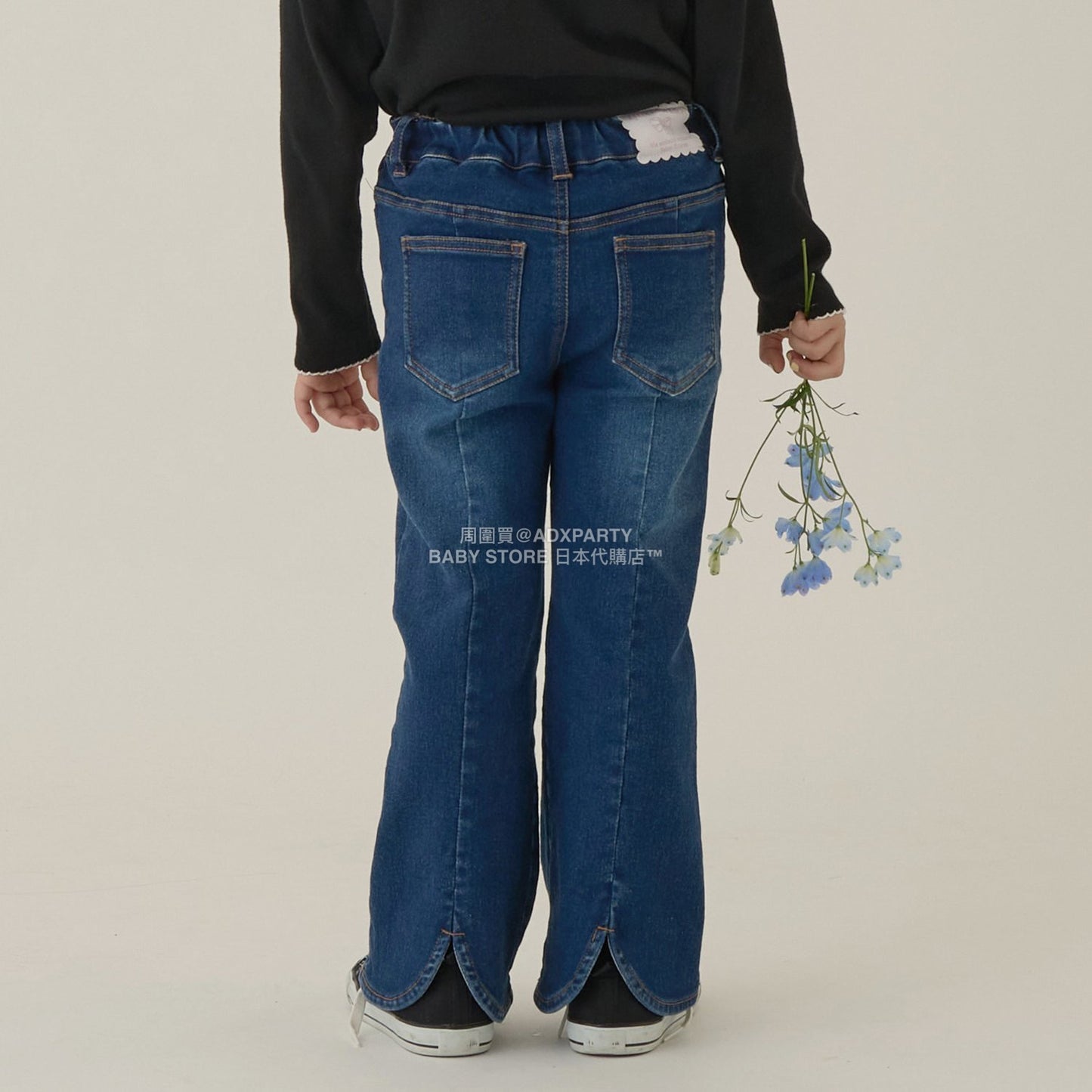 日本童裝 Ly# mine 後開衩喇叭褲 100-150cm 女童款 秋季 PANTS