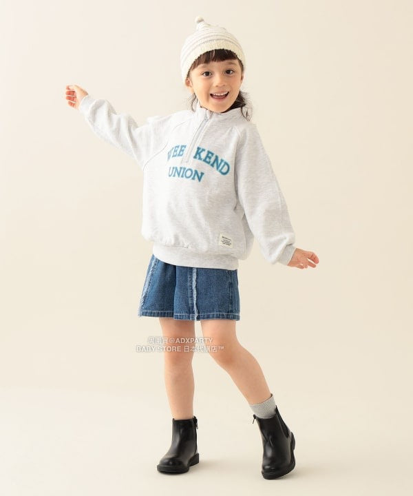 日本童裝 BEAMS mini 半拉鍊衛衣 90-140cm 男童款/女童款 秋冬季 TOPS