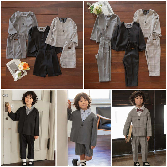 日本童裝 BREEZE 西裝外套＋短/長褲 90-150cm 男童款 冬季 OUTERWEAR PANTS 面試/宴會/表演