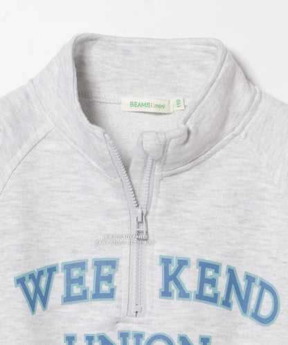 日本童裝 BEAMS mini 半拉鍊衛衣 90-140cm 男童款/女童款 秋冬季 TOPS
