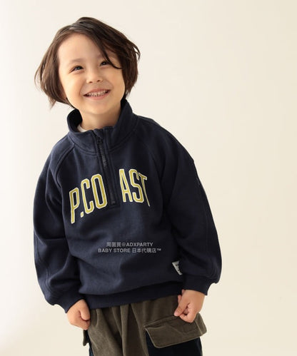 日本童裝 BEAMS mini 半拉鍊衛衣 90-140cm 男童款/女童款 秋冬季 TOPS