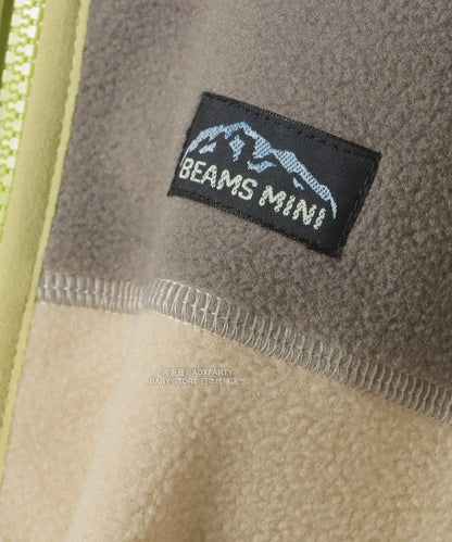 日本童裝 BEAMS mini 拼色抓毛外套 90-150cm 男童款/女童款 秋冬季 (適合初秋、香港平均溫度、寒冷天氣）OUTERWEAR