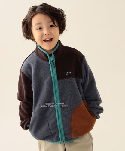 日本童裝 BEAMS mini 拼色抓毛外套 90-150cm 男童款/女童款 秋冬季 (適合初秋、香港平均溫度、寒冷天氣）OUTERWEAR