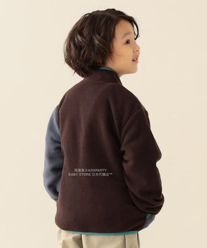 日本童裝 BEAMS mini 拼色抓毛外套 90-150cm 男童款/女童款 秋冬季 (適合初秋、香港平均溫度、寒冷天氣）OUTERWEAR