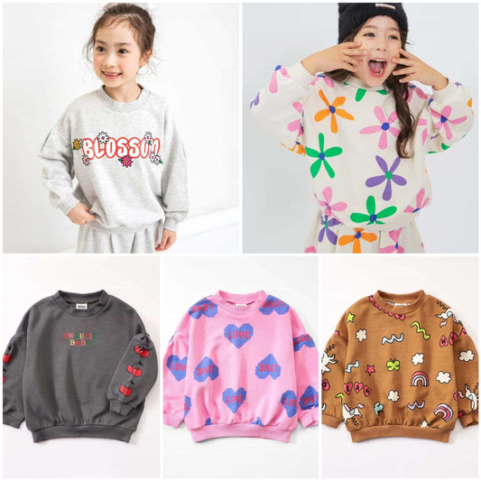 日本童裝 BREEZE 印花衛衣 80-140cm 女童款 冬季 TOPS