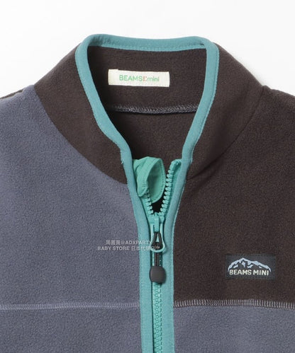 日本童裝 BEAMS mini 拼色抓毛外套 90-150cm 男童款/女童款 秋冬季 (適合初秋、香港平均溫度、寒冷天氣）OUTERWEAR