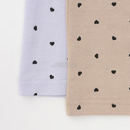 日本童裝 Ly# mine [柔軟棉] 荷葉邊印花上衣 100-150cm 女童款 秋季 TOPS