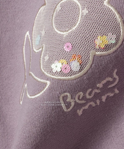 日本童裝 BEAMS mini 薄紗袖衛衣 90-140cm 女童款 秋冬季 TOPS